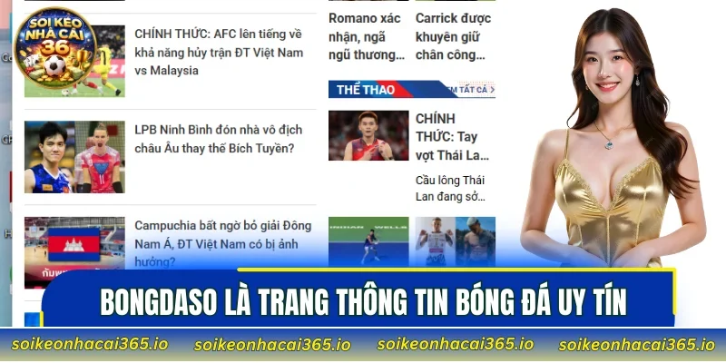 Bongdaso là trang thông tin bóng đá uy tín