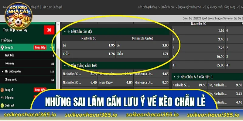 Những sai lầm cần lưu ý về kèo chẵn lẻ