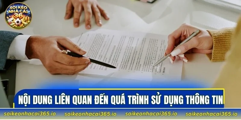 Nội dung liên quan đến quá trình sử dụng thông tin