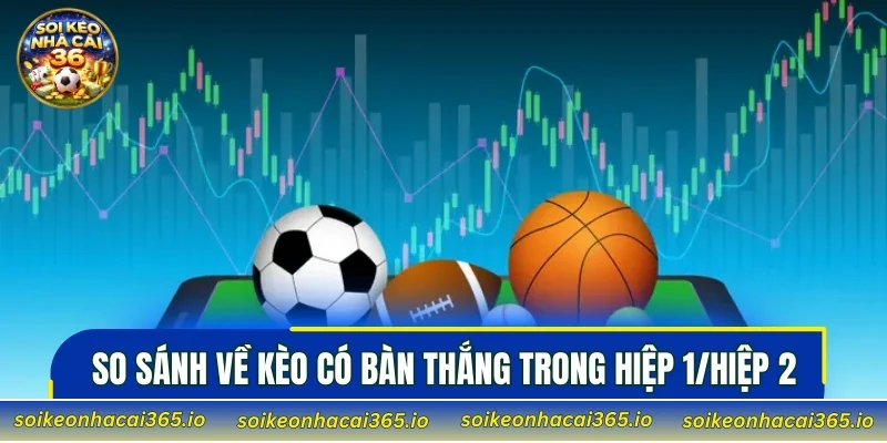 So sánh về kèo có bàn thắng trong hiệp 1/hiệp 2