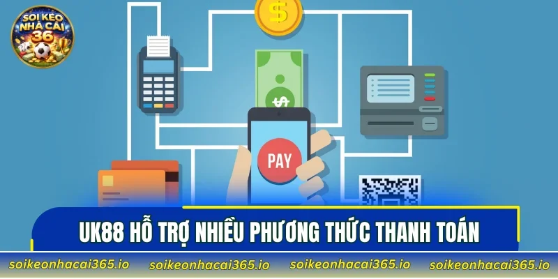 UK88 hỗ trợ nhiều phương thức thanh toán