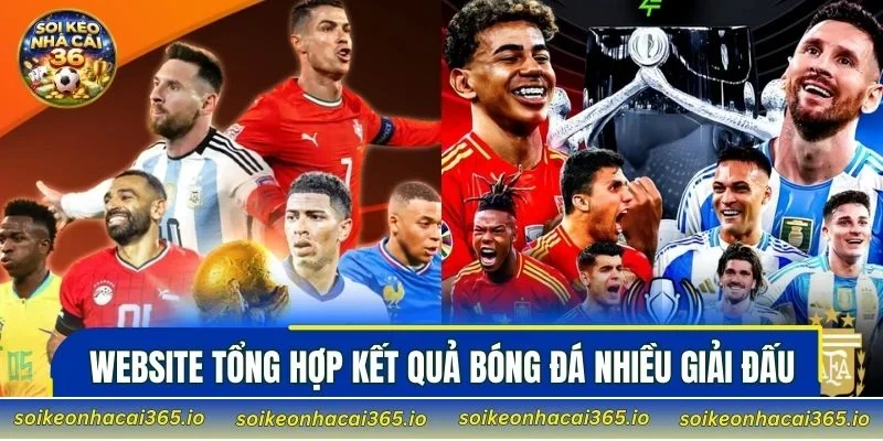 Website tổng hợp kết quả bóng đá nhiều giải đấu