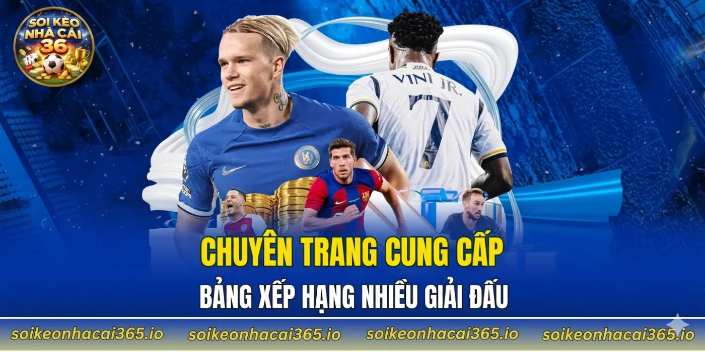 Chuyên trang cung cấp bảng xếp hạng nhiều giải đấu